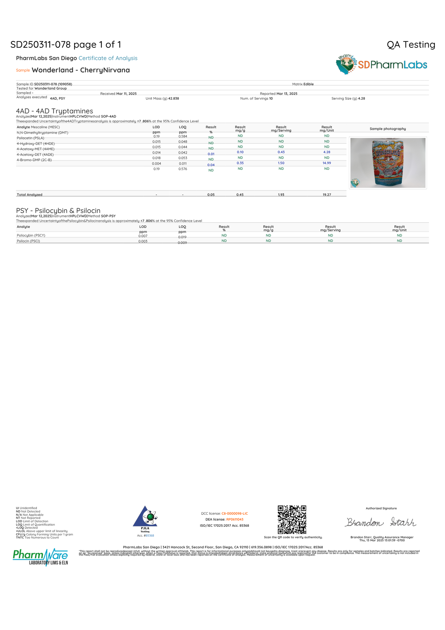 Wonderland Cherry Nirvana Gummies - 10ct