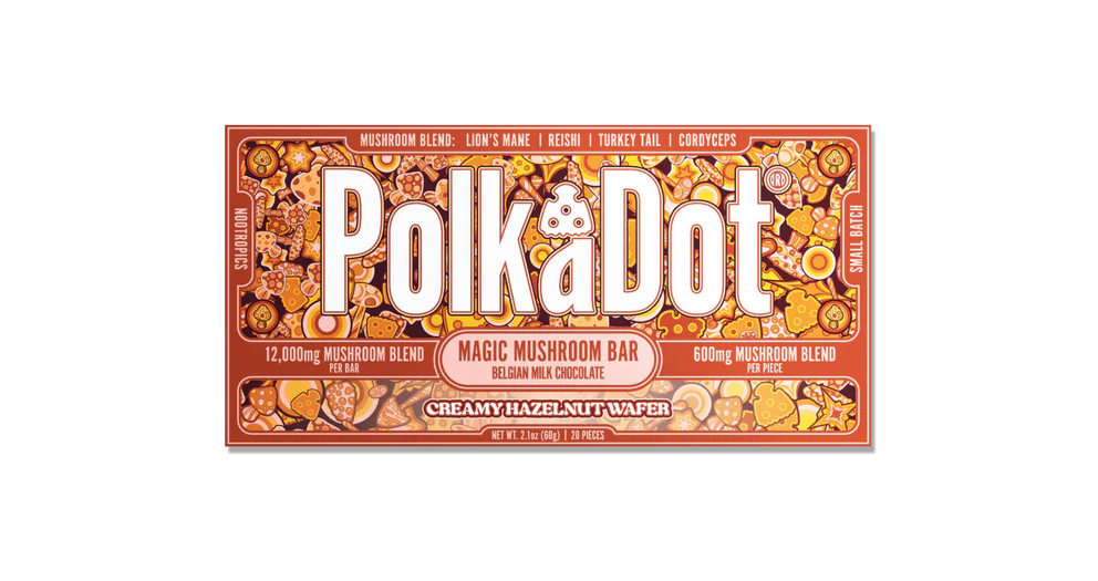 Polk-a-Dot Mushroom Chocolate Bars
