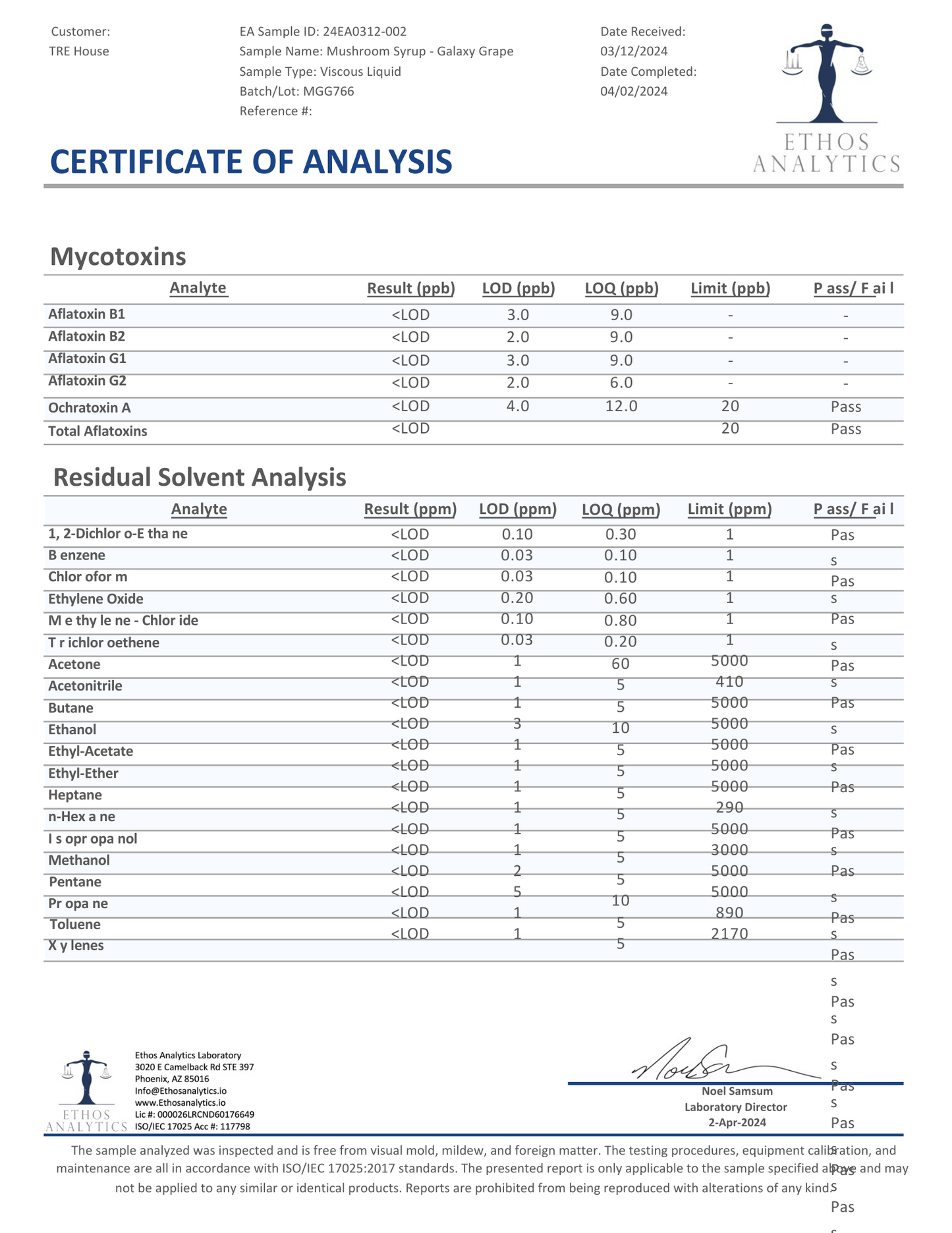 Tre House Magic Mushroom Syrup