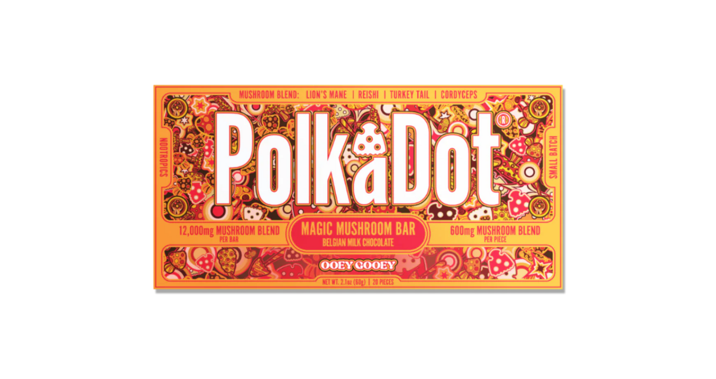 Polk-a-Dot Mushroom Chocolate Bars