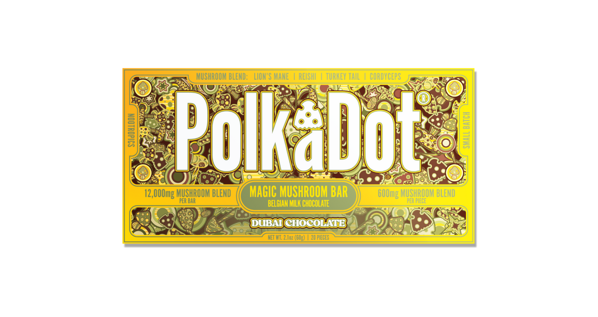 Polk-a-Dot Mushroom Chocolate Bars