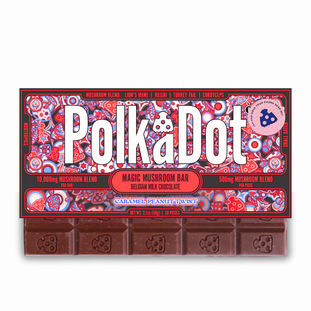 Polk-a-Dot Mushroom Chocolate Bars